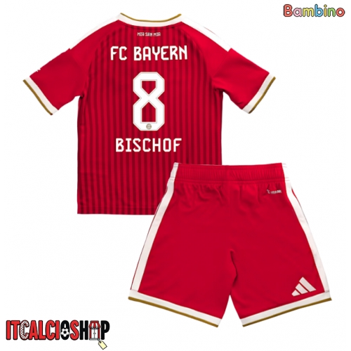 Bayern Munich Tom Bischof #8 Prima Maglia Bambino 2026-27 Manica Corta (+ Pantaloni corti)